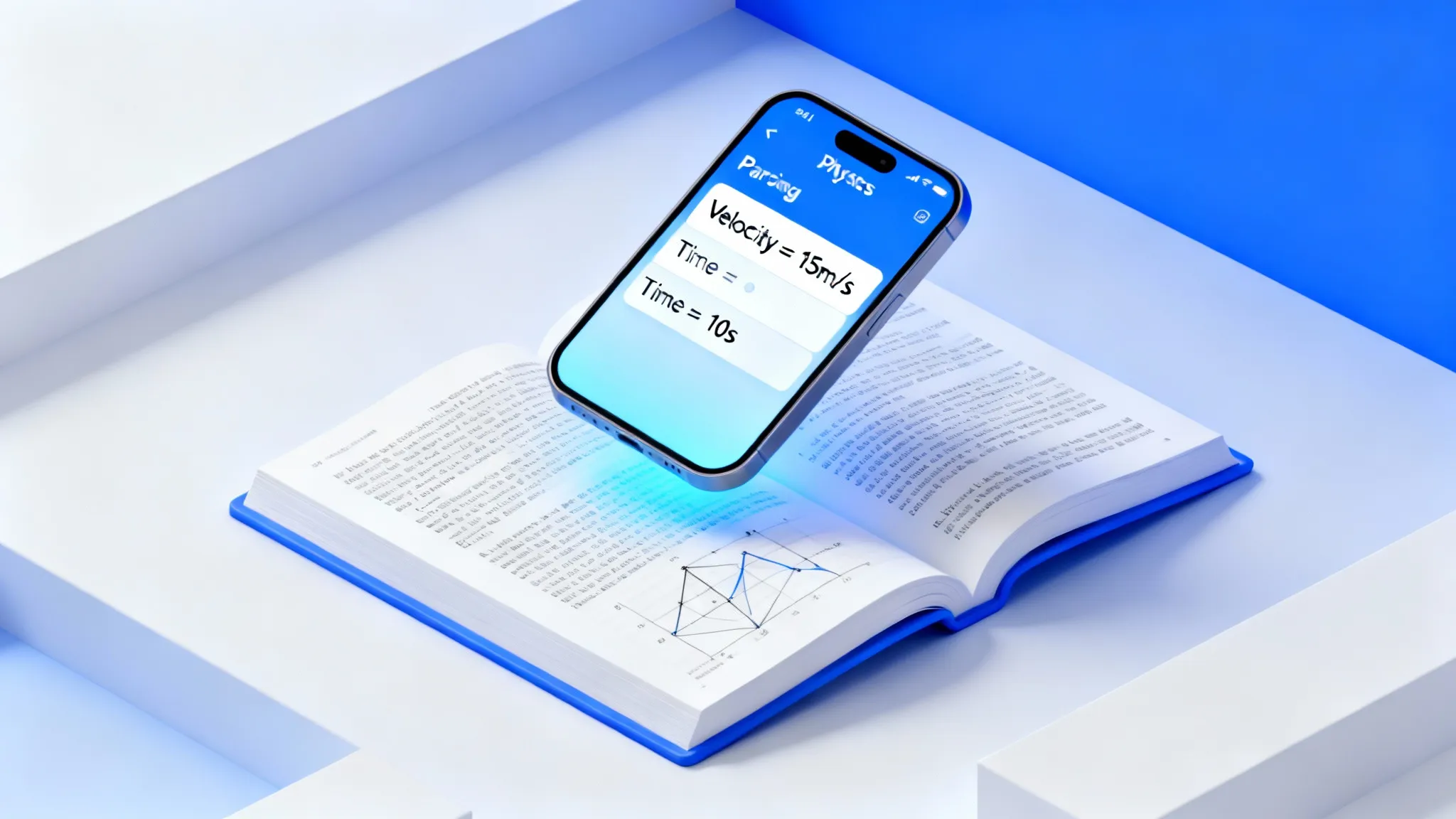 AI scanner extracing physics variables from a textbook word problem.