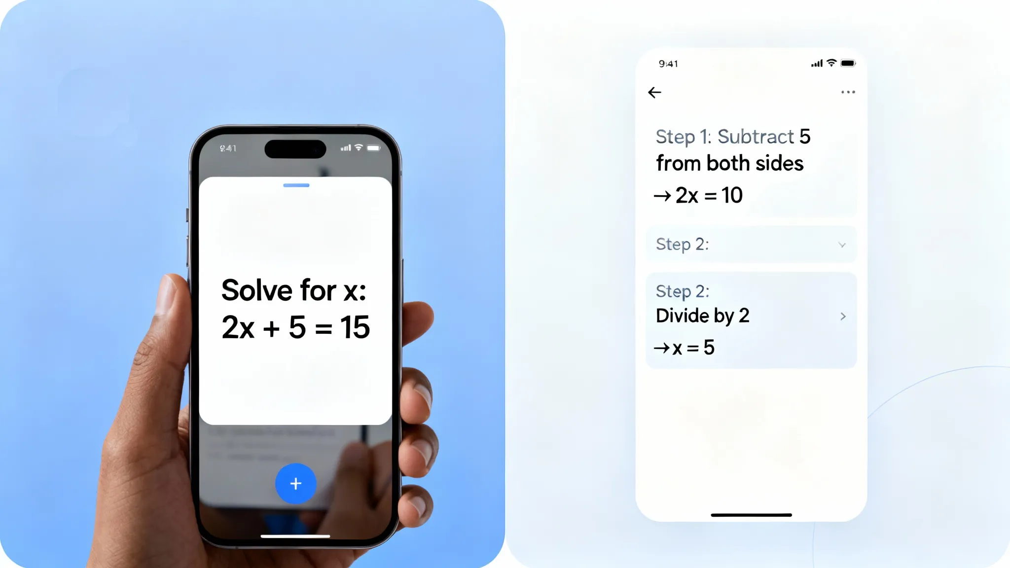 Using AI to scan a math problem and generate step-by-step solutions instantly.