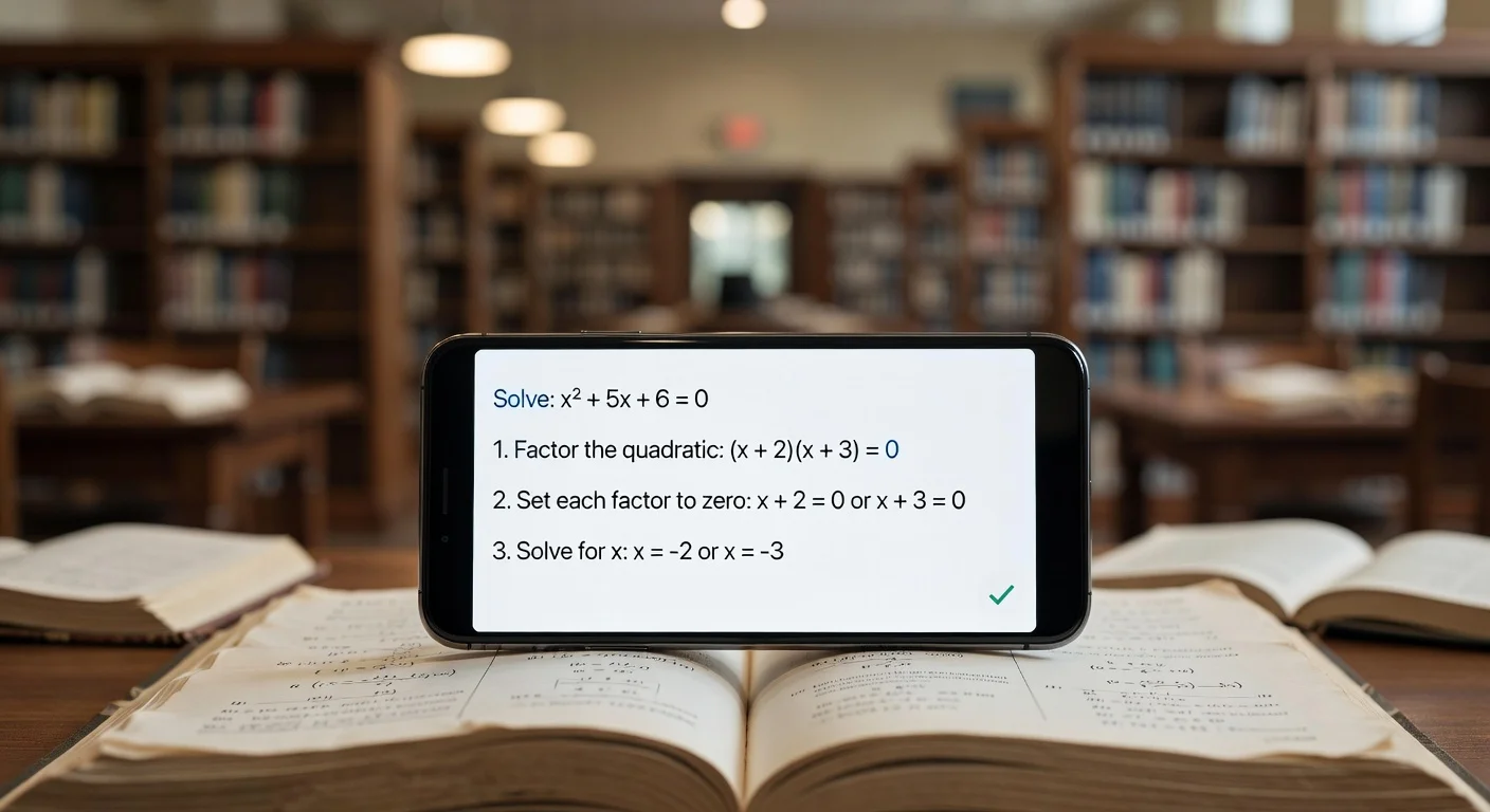 ThinkAssist app interface showing step-by-step homework solution.