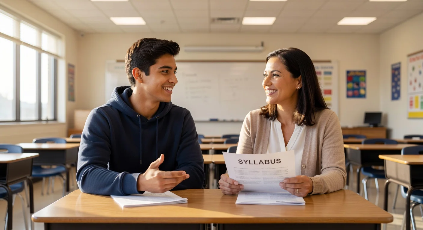 A student successfully negotiating a lighter assignment load with their teacher.