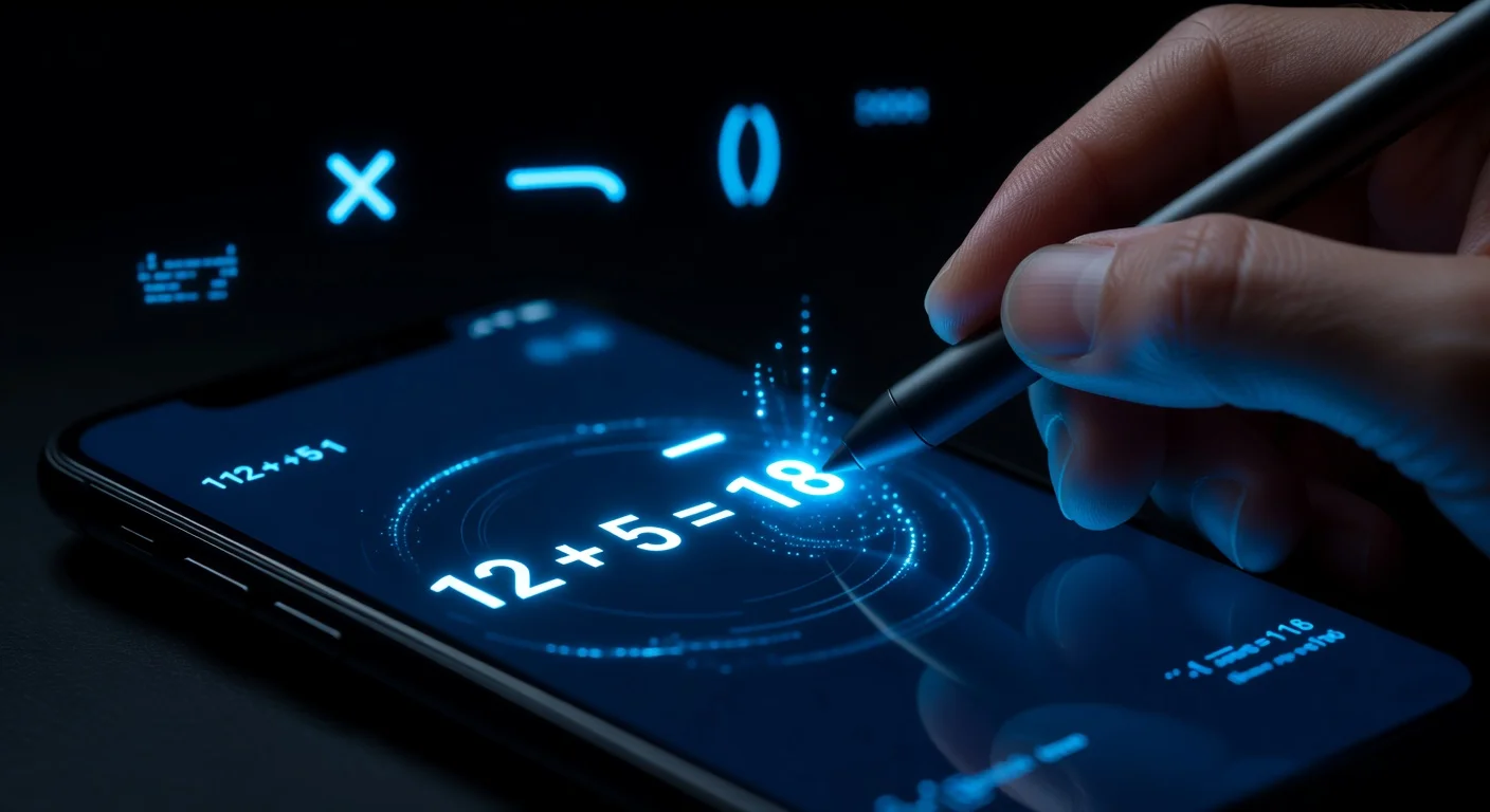 User manually editing a scanned math equation on a smartphone to ensure the hw help app processes the correct variables.