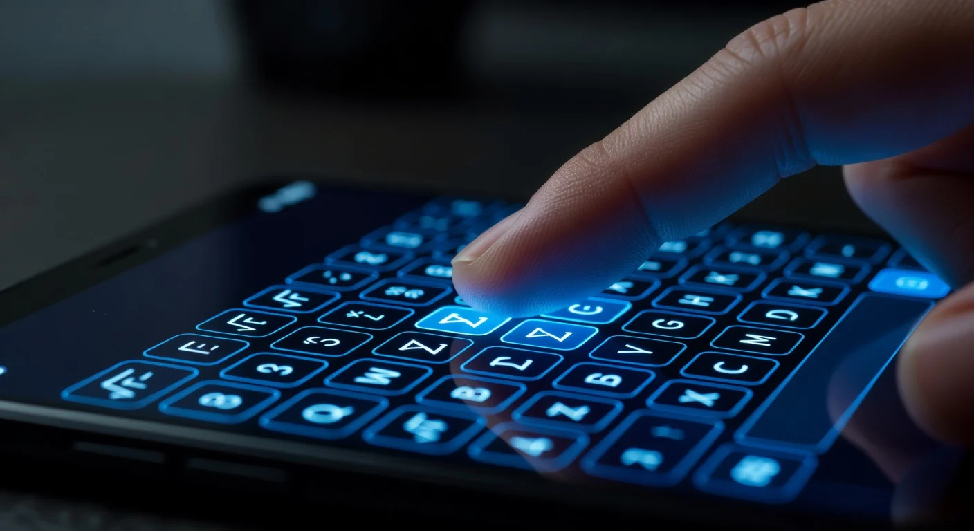 Manually editing a math equation using a digital keyboard on a smartphone app.